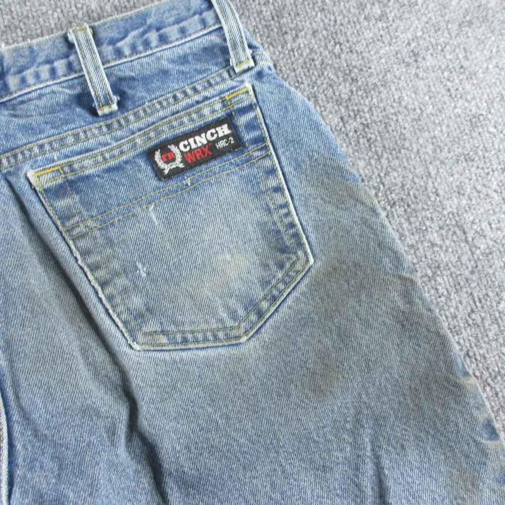 Cinch WRX Jeans Mens 32x34 Blue Relaxed Straight Flame Resistant Workwear